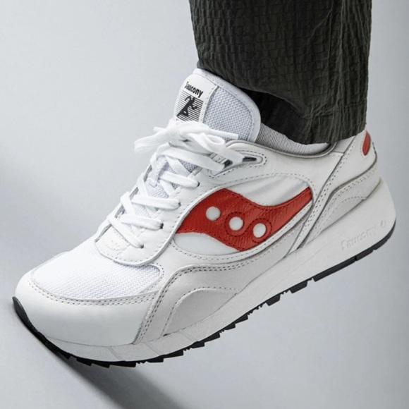 Saucony Shadow 6000 White/Red Men’s Sneakers - Picture 2 of 7